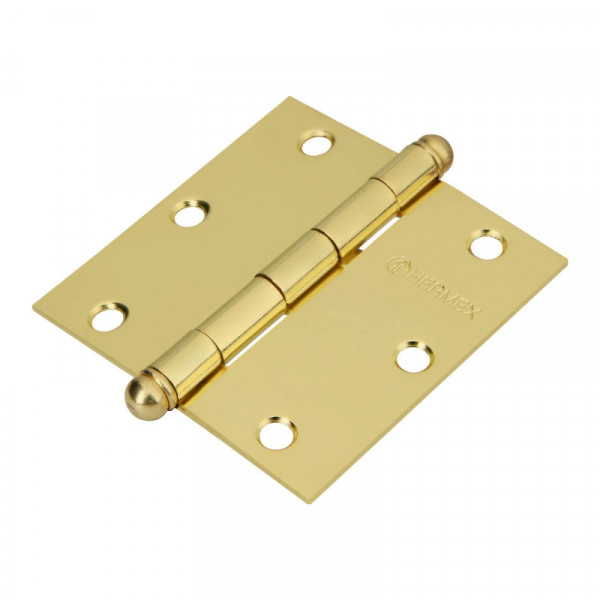 BC-351R Bisagra cuadrada 3-1/2',latonado,redonda TRUPER | DIHERESA