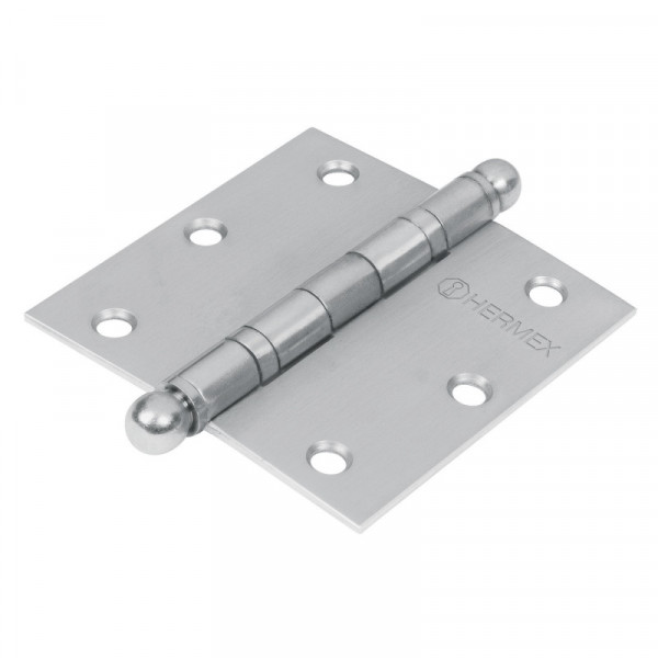 BC-354R Bisagra cuadrada 3-1/2', acero inoxidable, redonda TRUPER | DIHERESA