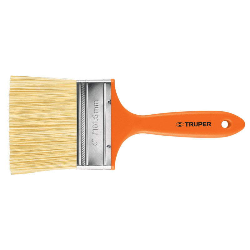 BREN-4 Brocha para encalar, mango de plástico, 4' TRUPER | DIHERESA