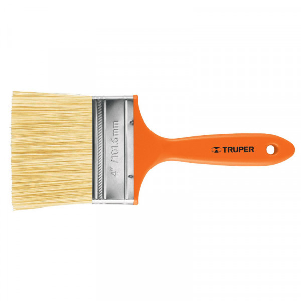 BREN-4 Brocha para encalar, mango de plástico, 4' TRUPER | DIHERESA