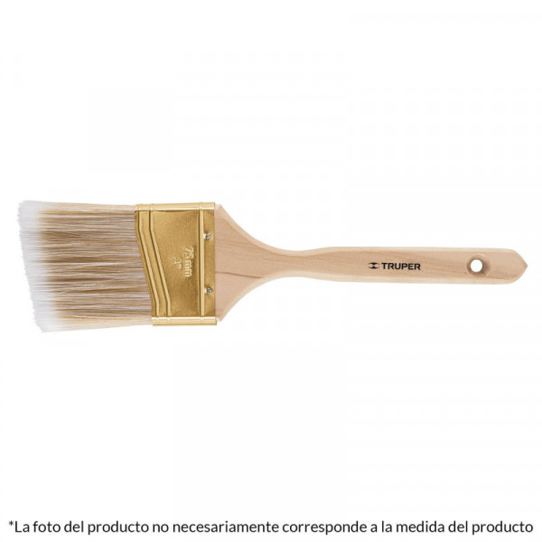 BRT-2AS Brocha cerdas sintéticas, mango madera,corte angular, 2' TRUPER | DIHERESA