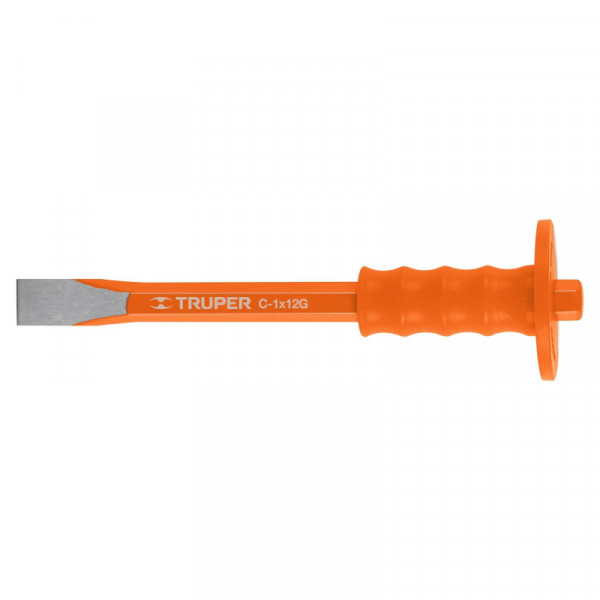 C-1X12G Cincel de corte frío, 1 X 12', con grip TRUPER | DIHERESA