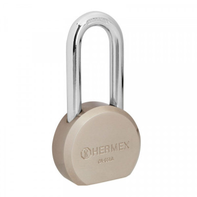 CA-65LQ Candado redondo, 65mm, gancho largo, llave de puntos,blister TRUPER | DIHERESA