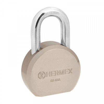 CA-65Q Candado redondo, 65mm, gancho corto, llave de puntos,blister TRUPER | DIHERESA