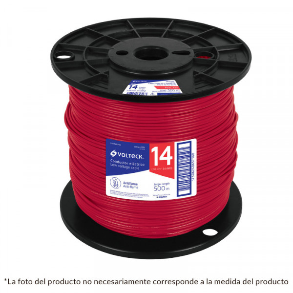 CAB-10R-500 Cable THHW-LS, 10 AWG, rojo, bobina 500 m TRUPER | DIHERESA