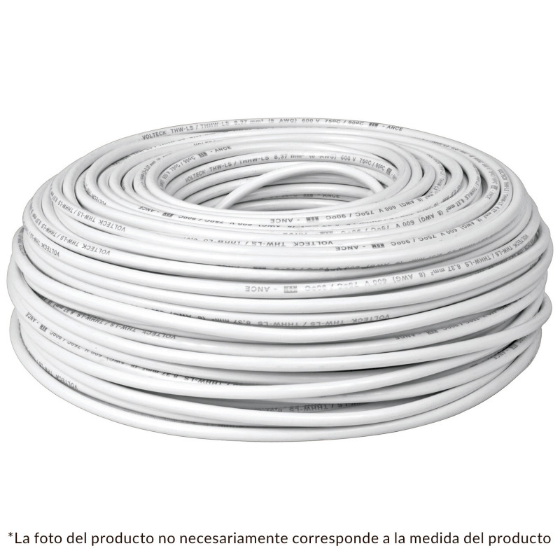 CAB-14B Cable THHW-LS, 14 AWG, color blanco rollo 100 m TRUPER | DIHERESA CAB-14B Cable THHW-LS, 14 AWG, color blanco rollo 100 m TRUPER | DIHERESA