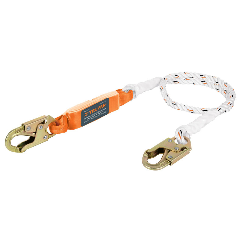 CAB-5431-18-A Línea de vida de nylon con amortiguador, 1.8 m, ANSI TRUPER | DIHERESA CAB-5431-18-A Línea de vida de nylon con amortiguador, 1.8 m, ANSI TRUPER | DIHERESA