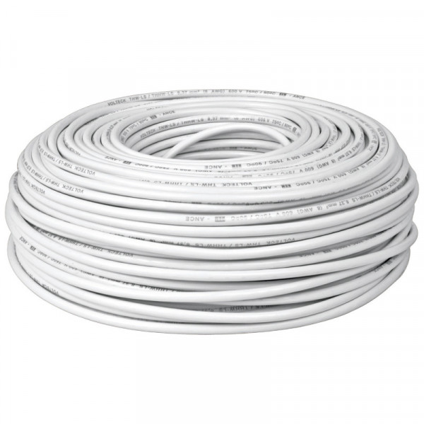 CAB-8B Cable THHW-LS, 8 AWG, color blanco rollo 100 m TRUPER | DIHERESA