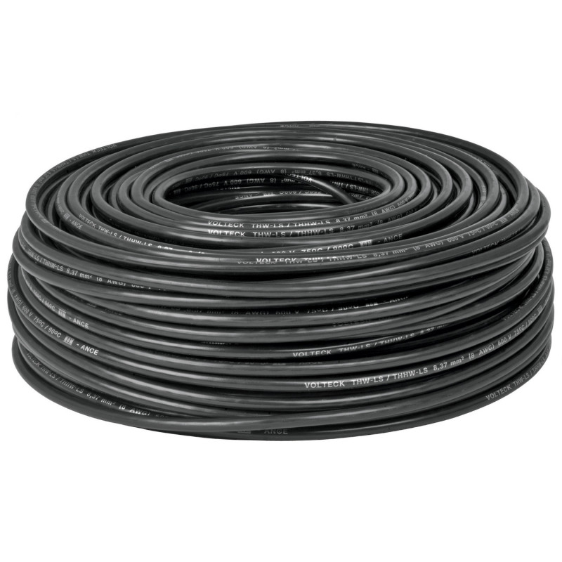 CAB-8N Cable THHW-LS, 8 AWG, color negro rollo 100 m TRUPER | DIHERESA CAB-8N Cable THHW-LS, 8 AWG, color negro rollo 100 m TRUPER | DIHERESA