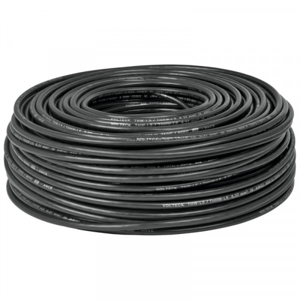 CAB-8N Cable THHW-LS, 8 AWG, color negro rollo 100 m TRUPER | DIHERESA