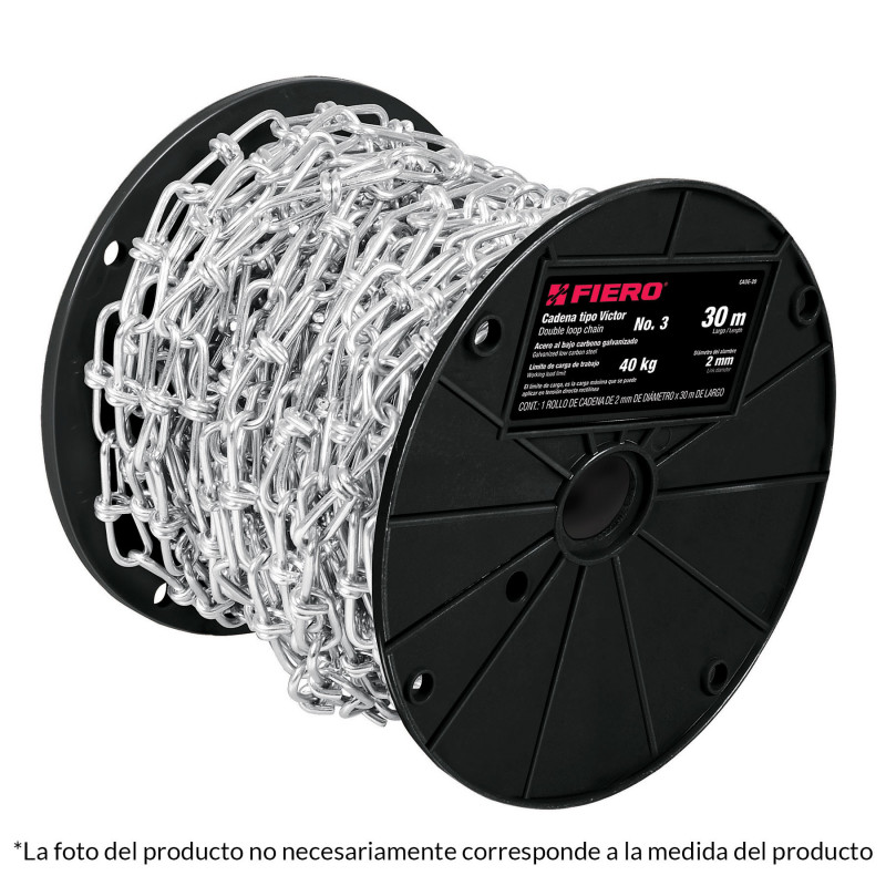 CADE-30 Cadena tipo victor 3.0 mm TRUPER | DIHERESA CADE-30 Cadena tipo victor 3.0 mm TRUPER | DIHERESA