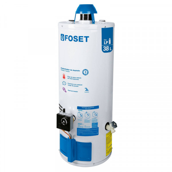 CALE-38D Calentador de Depósito, 38L, gas LP, 1 servicio TRUPER | DIHERESA