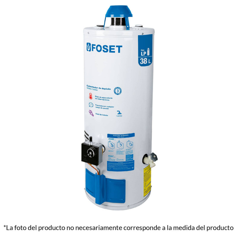 CALE-38D-N Calentador de Depósito, 38L, gas natural, 1 servicio TRUPER | DIHERESA CALE-38D-N Calentador de Depósito, 38L, gas natural, 1 servicio TRUPER | DIHERESA