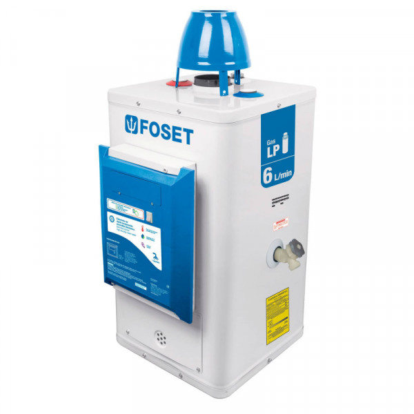 CALE-6P-E Calentador de Paso, 6L, encendido elect, gas LP, 1 servicio TRUPER | DIHERESA