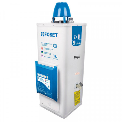 CALE-9P-E Calentador de Paso, 9L, encendido elect, gas LP, 2 servicios TRUPER | DIHERESA