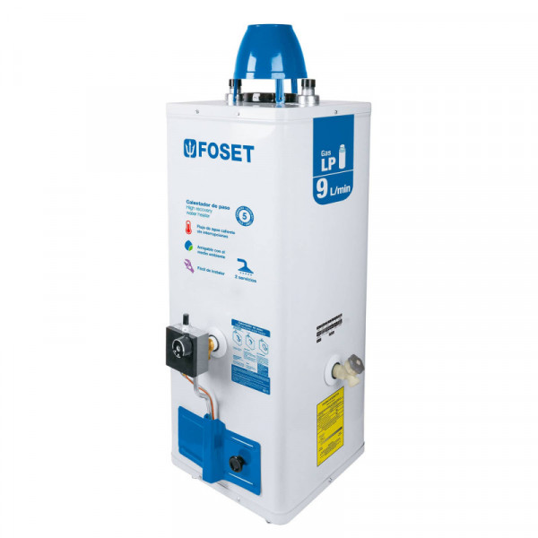 CALE-9P Calentador de Paso, 9L, gas LP, 2 servicios TRUPER | DIHERESA