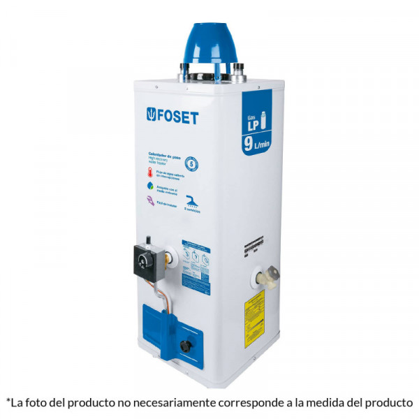 CALE-9P-N Calentador de Paso, 9L, gas natural, 2 servicios TRUPER | DIHERESA
