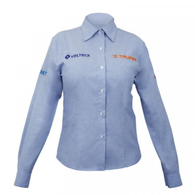 CAM-AZ-DLXXL Camisa azul para dama, manga larga, XXG TRUPER | DIHERESA