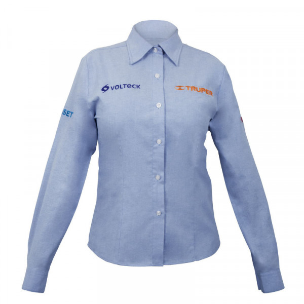 CAM-AZ-DLXXL Camisa azul para dama, manga larga, XXG TRUPER | DIHERESA