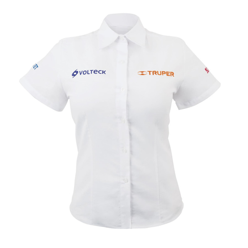 CAM-BCO-DCM Camisa blanca para dama, manga corta, talla mediana TRUPER | DIHERESA CAM-BCO-DCM Camisa blanca para dama, manga corta, talla mediana TRUPER | DIHERESA