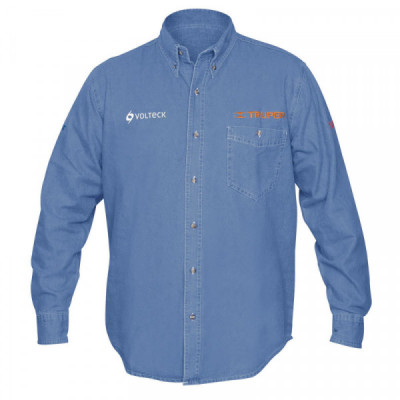 CAM-MEZ-LS Camisa de mezclilla para caballero, manga larga, talla CH TRUPER | DIHERESA