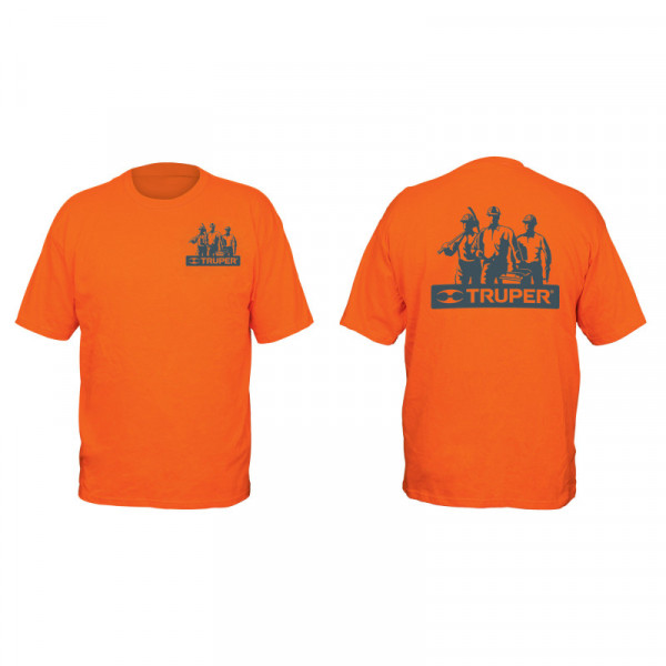 CAM-NAR-40 Camiseta 100% algodón, naranja, talla 40 TRUPER | DIHERESA