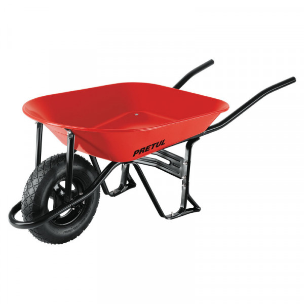 CAP-40NB Carretilla 4.5ft3,neum.ref, bastidor bipartido, roja, Pretul TRUPER | DIHERESA