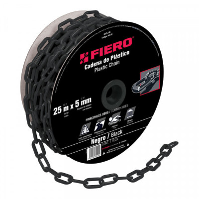CAPL-5N Cadena de plástico de 5 mm, negra TRUPER | DIHERESA