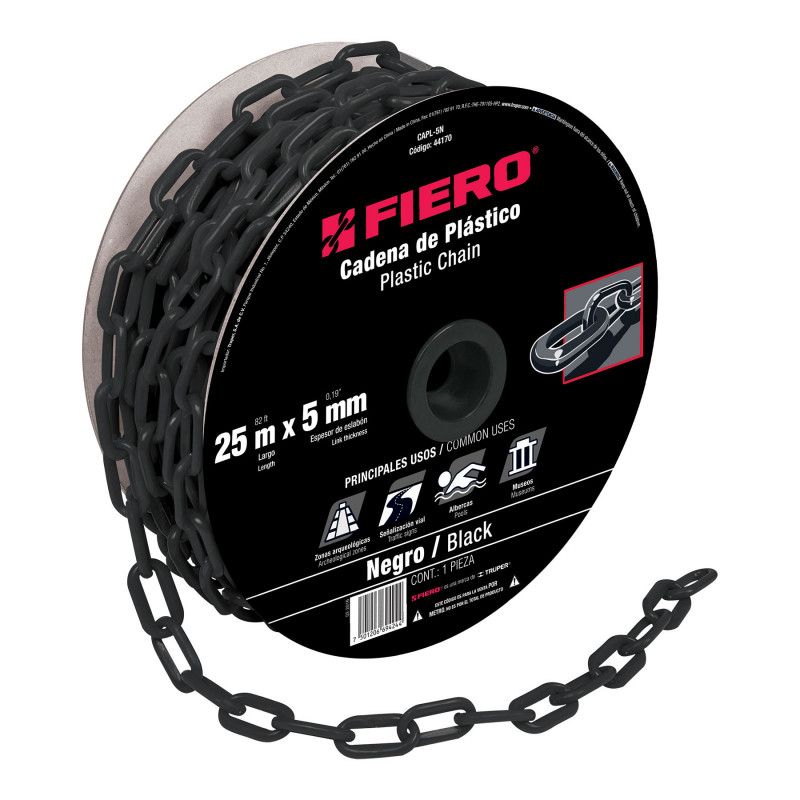CAPL-5N Cadena de plástico de 5 mm, negra TRUPER | DIHERESA CAPL-5N Cadena de plástico de 5 mm, negra TRUPER | DIHERESA