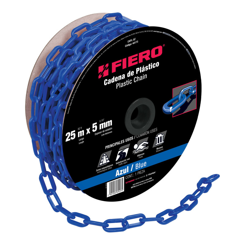 CAPL-5Z Cadena de plástico de 5mm, azul TRUPER | DIHERESA