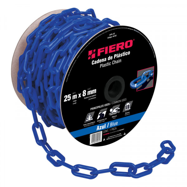 CAPL-8Z Cadena de plástico de 8mm, azul TRUPER | DIHERESA