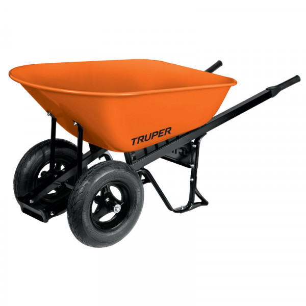 CAR-82 Carretilla 8 ft3, doble llanta neumática TRUPER | DIHERESA