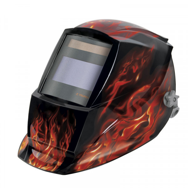 CAREL-913F Careta electrónica para soldar, modelo flamas TRUPER | DIHERESA