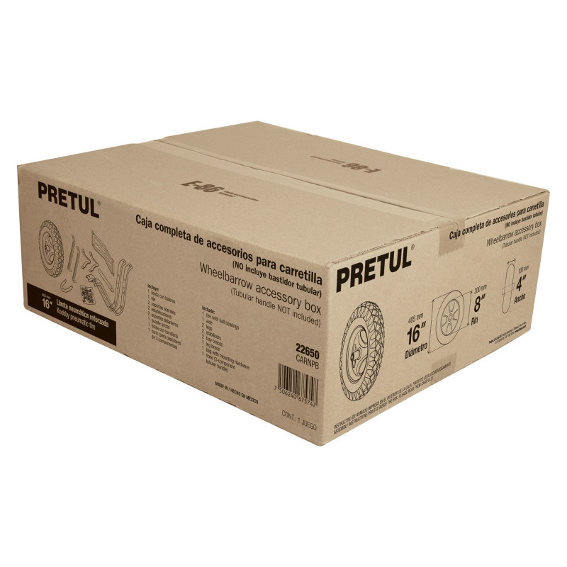 CARNPB Caja c/accesorios y llanta neumática 16' p/carretilla,Pretul TRUPER | DIHERESA