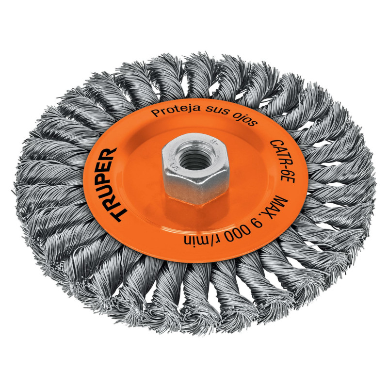 CATR-6E Carda trenzado, 6 X 3/4' para esmeriladora TRUPER | DIHERESA CATR-6E Carda trenzado, 6 X 3/4' para esmeriladora TRUPER | DIHERESA