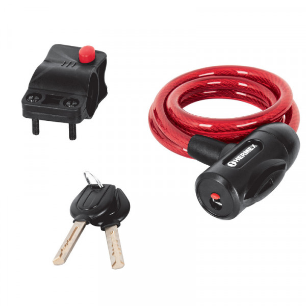 CB-10 Candado de cable con llave, 10 mm X 1.0 m TRUPER | DIHERESA