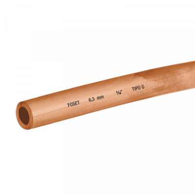 CC-001F Tubo de cobre flexible, 1/4', rollo de 15 metros TRUPER | DIHERESA