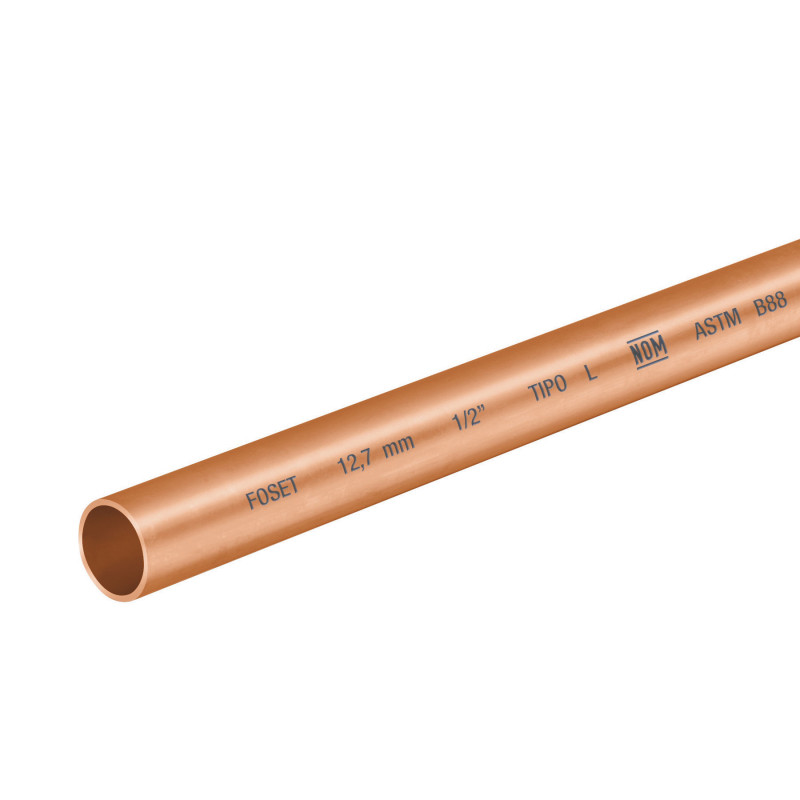 CC-001L Tubo cobre tipo 'L', 1/2', 3 metros TRUPER | DIHERESA CC-001L Tubo cobre tipo 'L', 1/2', 3 metros TRUPER | DIHERESA