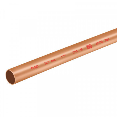 CC-001M Tubo cobre tipo 'M', 1/2', 3 metros TRUPER | DIHERESA