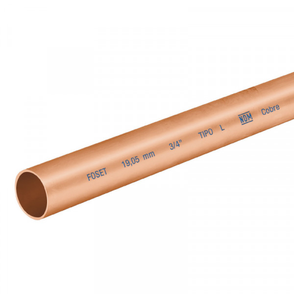 CC-002L Tubo cobre tipo 'L', 3/4', 3 metros TRUPER | DIHERESA