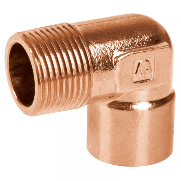 CC-512 Codo 90 de cobre, rosca exterior 3/4' TRUPER | DIHERESA