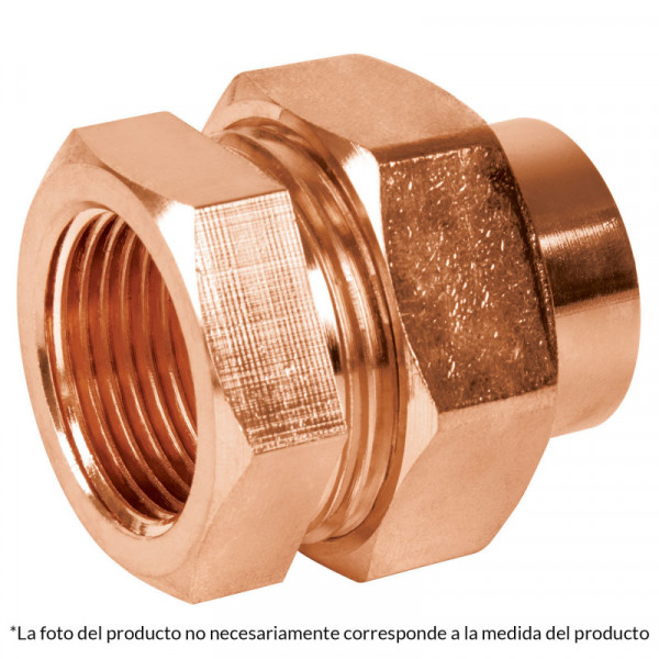 CC-981 Tuerca unión cobre a rosca interior 1/2' TRUPER | DIHERESA