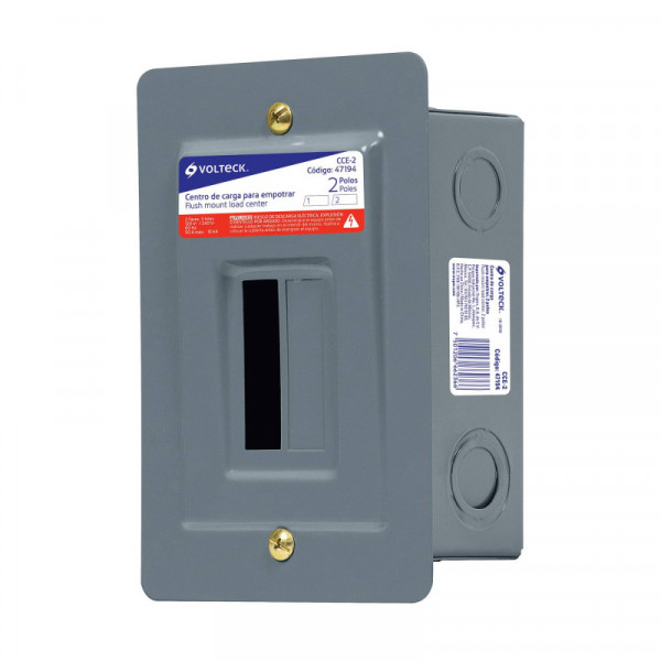 CCE-2 Centro de carga empotrable, 2 polos, Volteck TRUPER | DIHERESA