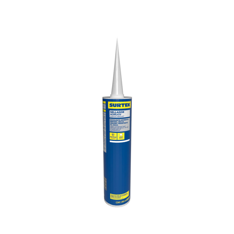 113505 SURTEK Sellador acrílico blanco 280ml Surtek | DIHERESA 113505 SURTEK Sellador acrílico blanco 280ml Surtek | DIHERESA