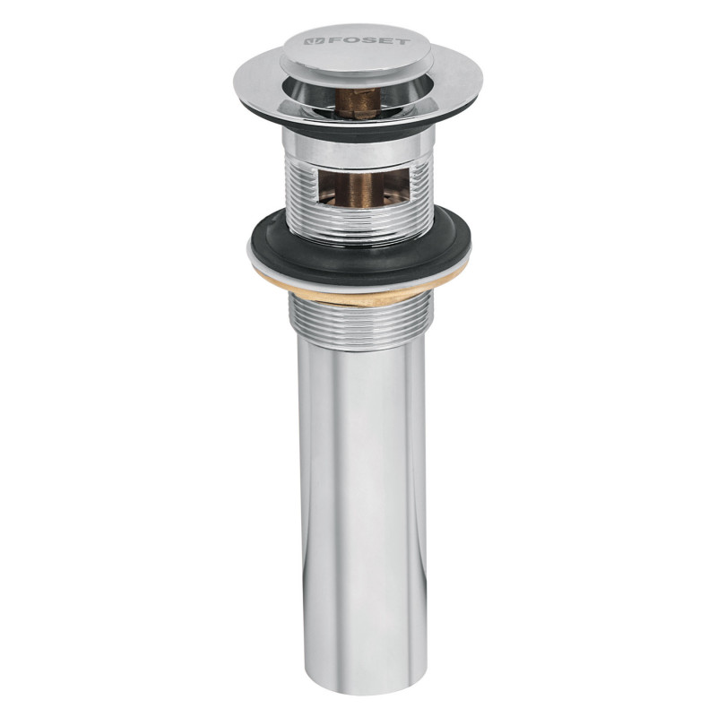 CE-206 Contra p/lavabo con rebosadero, sistema push, cromo, 1-1/4' TRUPER | DIHERESA