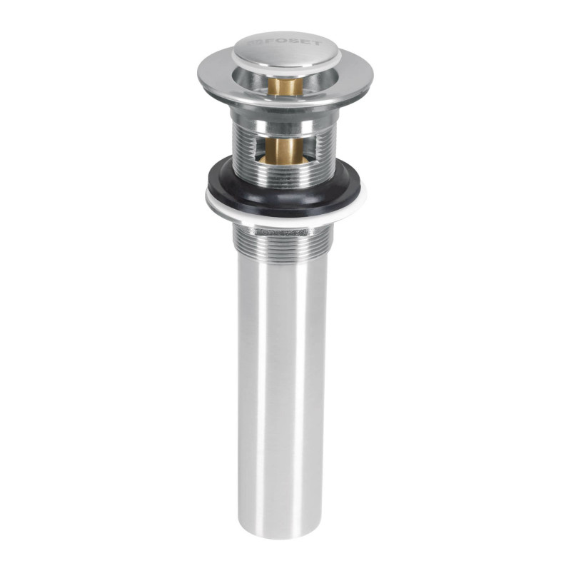 CE-206N Contra p/lavabo con rebosadero, sistema push, satín, 1-1/4' TRUPER | DIHERESA