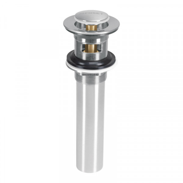 CE-206N Contra p/lavabo con rebosadero, sistema push, satín, 1-1/4' TRUPER | DIHERESA