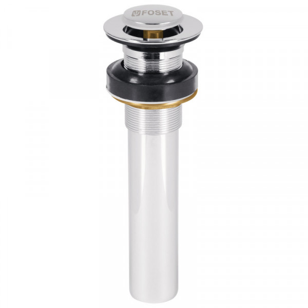 CE-206S Contra p/lavabo sin rebosadero, sistema push, cromo, 1-1/4' TRUPER | DIHERESA