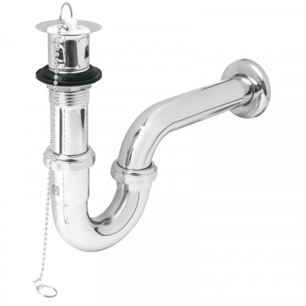CE-207 Céspol p/lavabo latón c/contra, tapón y cadena, cromo,1-1/4' TRUPER | DIHERESA
