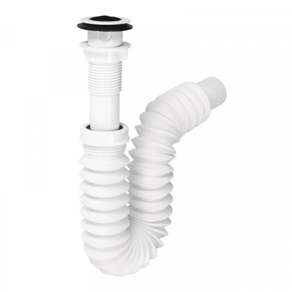 CE-235 Céspol flexible p/lavabo con contra, polipropileno, 1-1/4' TRUPER | DIHERESA